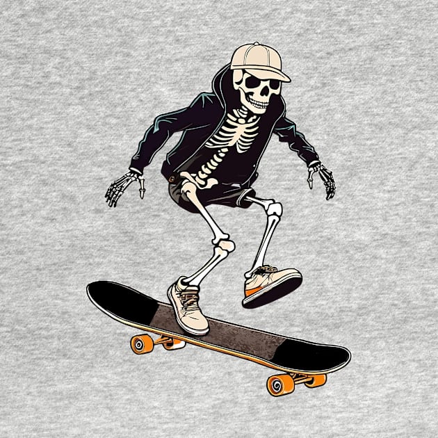 Preppy Skeleton - Skate Vibes by Salaar Design Hub